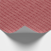 Rustiek handgetekend gestreept rood inpakpapier (Hoek)