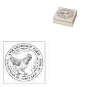 Rustiek  handgetekend kip Boerderij | Eieren Rubberstempel (Gestempeld)