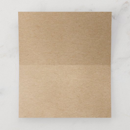 Rustiek handgetekende Floral Garland Script Plaatskaartje (Binnenkant ongevouwen)