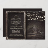 Rustiek Hanging Lights Tree Path repetitie diner Kaart (Voorkant / Achterkant)