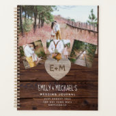 Rustiek Hart Foto Bruiloft Vrijgezellenfeest Journ Planner (Voorkant)