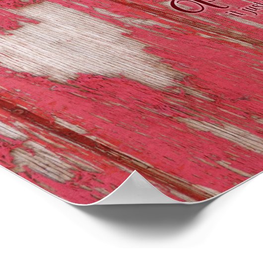 Rustiek hart met citaat poster (Hoek)