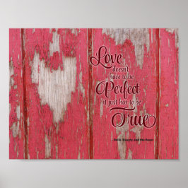 Rustiek hart met citaat poster