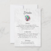 Rustiek hart Mexicaanse bruiloft Details RSVP Kaartje (Voorkant)