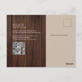 RUSTIEK HART RSVP BRUILOFT KAART HOUT LOOK (Achterkant)