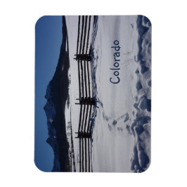 Rustiek hek besneeuwd San Juans Dallas Divide Magneet