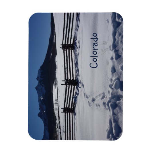 Rustiek hek besneeuwd San Juans Dallas Divide Magneet (Verticaal)