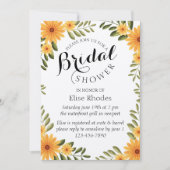 Rustiek heldergeel zonnebloem vrijgezellenfeest kaart (Voorkant)