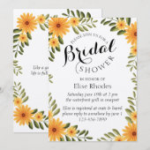 Rustiek heldergeel zonnebloem vrijgezellenfeest kaart (Voorkant / Achterkant)