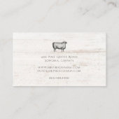 Rustiek  Hen Barn Wood Boerderij Visitekaartje (Achterkant)