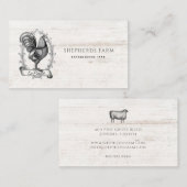 Rustiek  Hen Barn Wood Boerderij Visitekaartje (Voorkant / Achterkant)