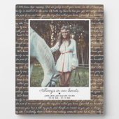 Rustiek herdenkingsgedicht | Foto-herinneringsplaq Fotoplaat (Voorkant)