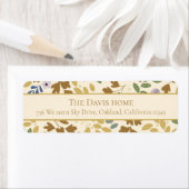 rustiek Herfst-bladpatroon Etiket (Insitu)