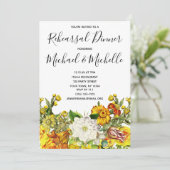 Rustiek herfst bloemenrepetitie diner kaart (Staand voorkant)