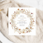 Rustiek herfst botanisch Baby shower Kaart