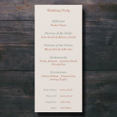 Rustiek & herfst bruiloft programma