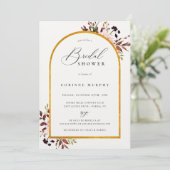 Rustiek herfst Golden Lijst Vrijgezellenfeest Kaart (Staand voorkant)