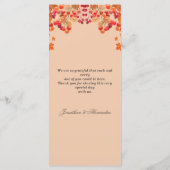 Rustiek Herfst Herfst Wedding Menu (Achterkant)