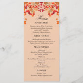 Rustiek Herfst Herfst Wedding Menu (Voorkant)