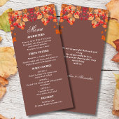 Rustiek Herfst Herfst Wedding Menu