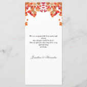 Rustiek Herfst Herfst Wedding Menu (Achterkant)