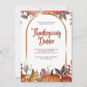 Rustiek Herfst Oogst Thanksgiving Diner Kaart (Voorkant)