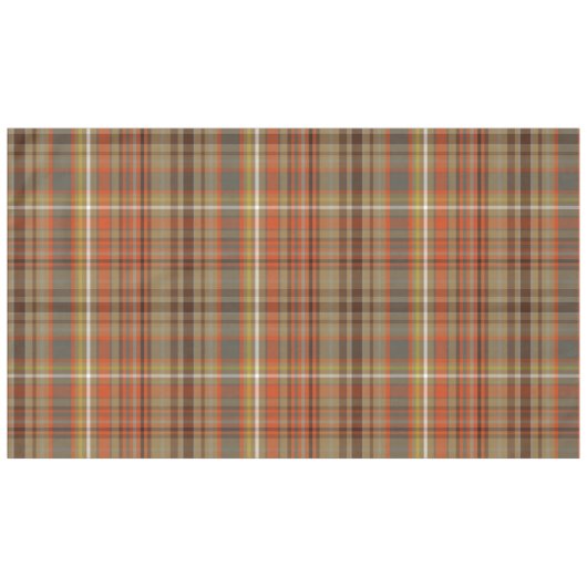 Rustiek Herfst Plaid Bruin Sinaasappel Grijs Goud Tafelkleed (Voorkant (Horizontaal))