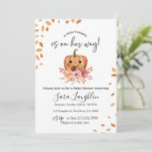 Rustiek herfst pompoen herfst Baby shower Kaart (Staand voorkant)