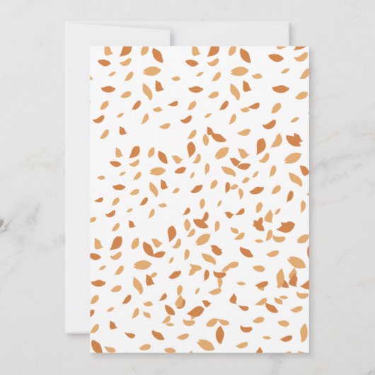 Rustiek herfst pompoen herfst Baby shower Kaart (Achterkant)