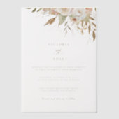 Rustiek herfst Roos Botanisch Vellum Uitnodigingen (Voorkant)