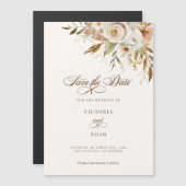 Rustiek Herfst Rozen Script Save the Date (Voorkant / Achterkant)