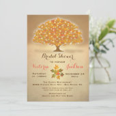 Rustiek Herfst Vrijgezellenfeest met twinkeling li Kaart (Staand voorkant)