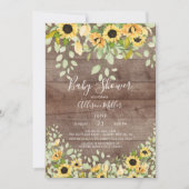 Rustiek herfst zonnebloem bloemenBaby shower Kaart (Voorkant)