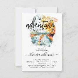 Rustiek herfstbos | Bruidsdouche uitnodiging