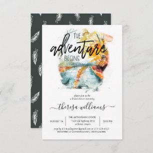 Rustiek herfstbos   Bruidsdouche uitnodiging