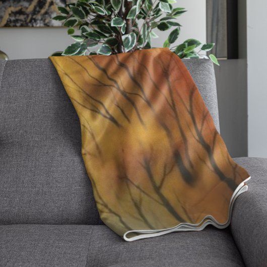 Rustiek Herfstbos - Herfst Waterverf Fleece Deken