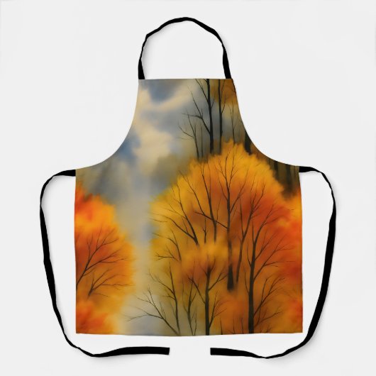 Rustiek Herfstbos - Herfst Waterverf Schort (Voorkant)