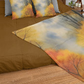 Rustiek Herfstbos - Herfst Waterverf Sherpa Deken