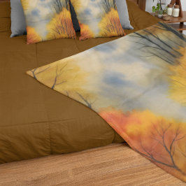 Rustiek Herfstbos - Herfst Waterverf Sherpa Deken
