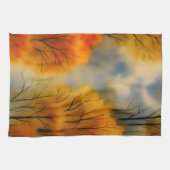 Rustiek Herfstbos - Herfst Waterverf Theedoek (Horizontaal)