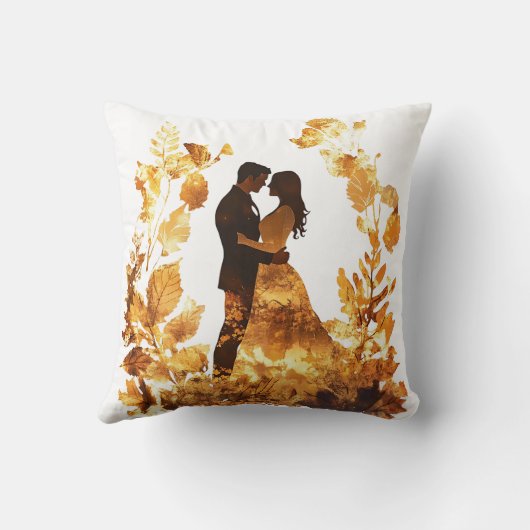 Rustiek herfstbruiloft Sierkussen (Achterkant)