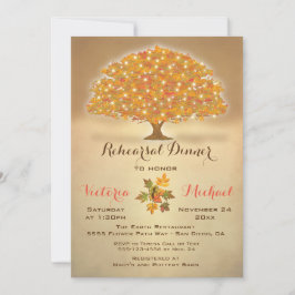 Rustiek Herfstrepetitiediner met twinkelende licht Kaart