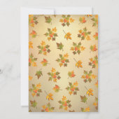 Rustiek Herfstrepetitiediner met twinkelende licht Kaart (Achterkant)