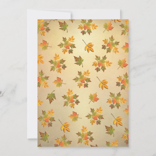 Rustiek Herfstrepetitiediner met twinkelende licht Kaart (Achterkant)