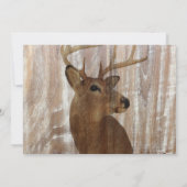 Rustiek hert de jacht is over bruiloft uitnodiging (Achterkant)