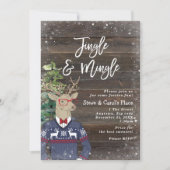 rustiek hert kerstfeest kaart (Voorkant)