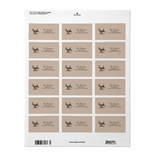Rustiek hert Woodland bruiloft adres label (Full Sheet)