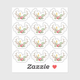Rustiek Herten Antler Boheemse Bloemen Planner She Sticker