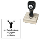 Rustiek Herten Antler Familienaam Retourstempel Rubberstempel (Gestempeld)
