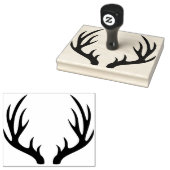 Rustiek Herten Buck Antlers Silhouet Rubberstempel (Gestempeld)